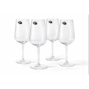 Crystal Bohemia Czech Crystal Red Wine Glasses Set of 4 15oz Titanium New in Box